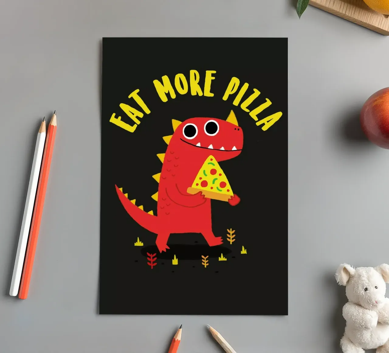 Pizzasaurus sticker sheet by DinoMike