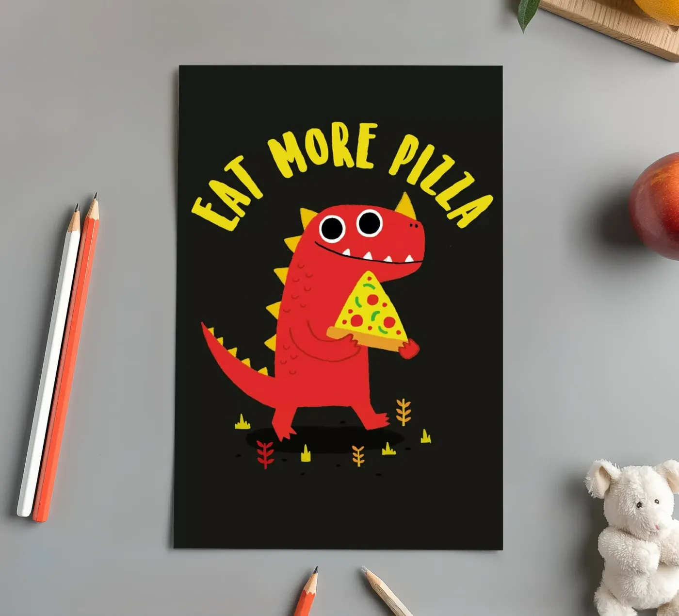 Pizzasaurus Stickerbogen von DinoMike