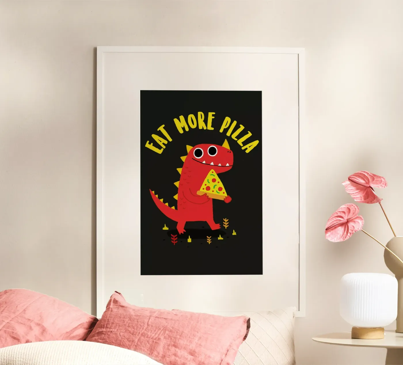 Pizzasaurus Poster von DinoMike
