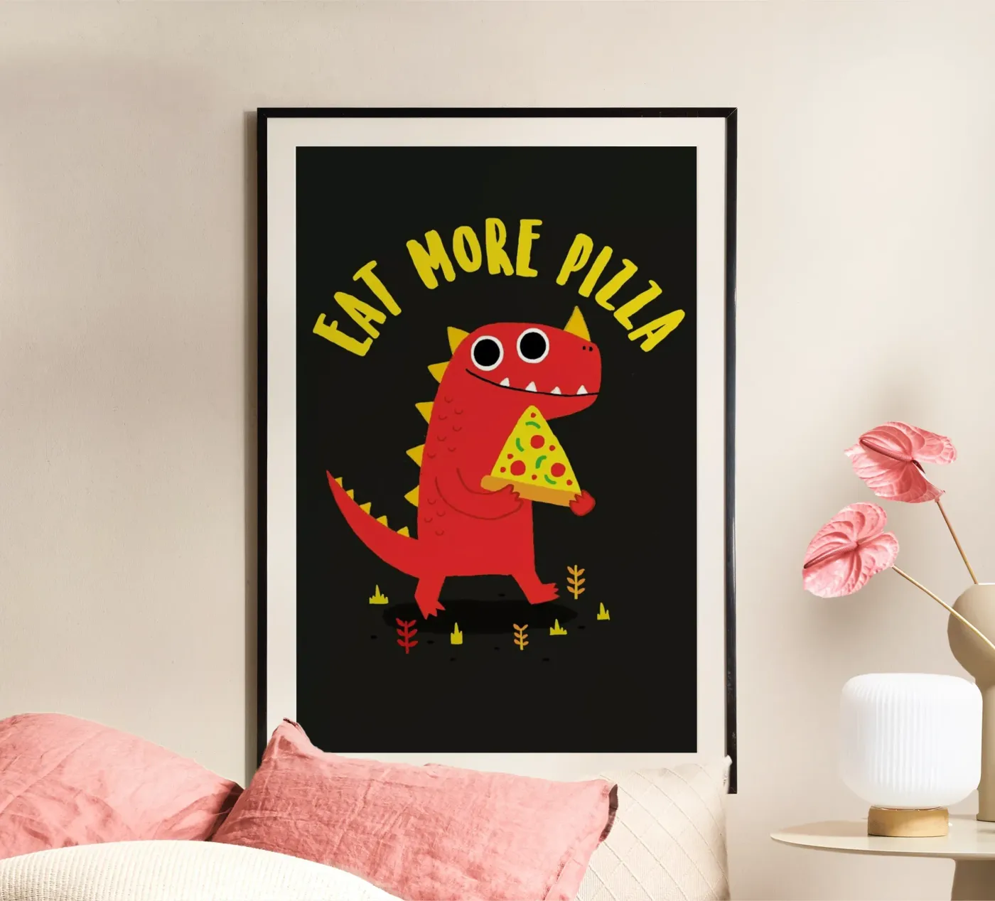 Pizzasaurus Poster von DinoMike