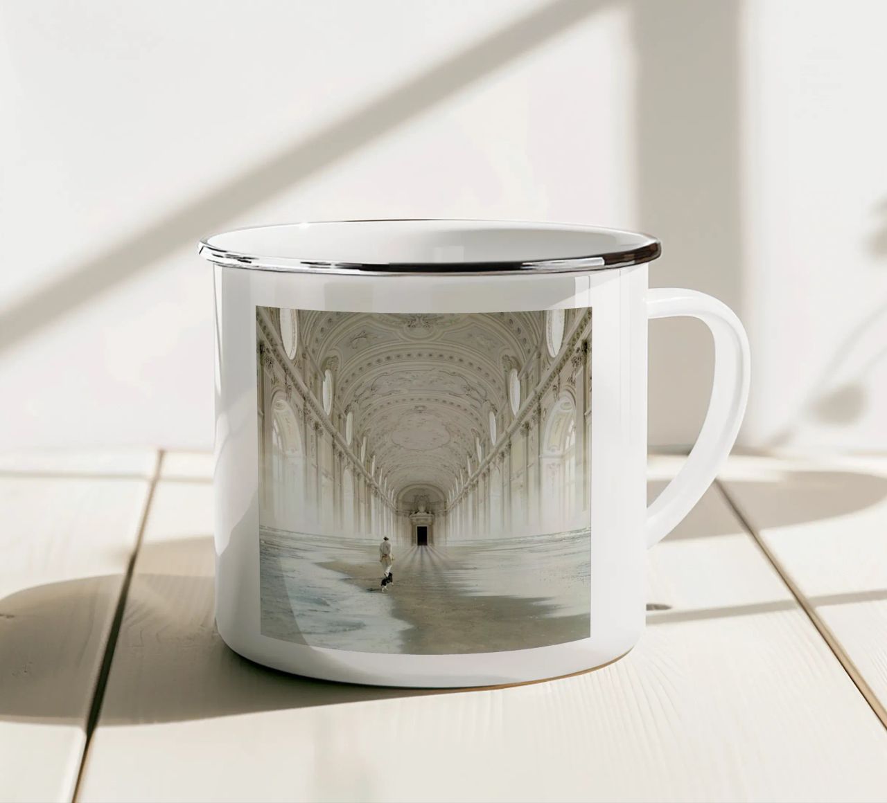 The Line enamel mug by Eugene Soloviev