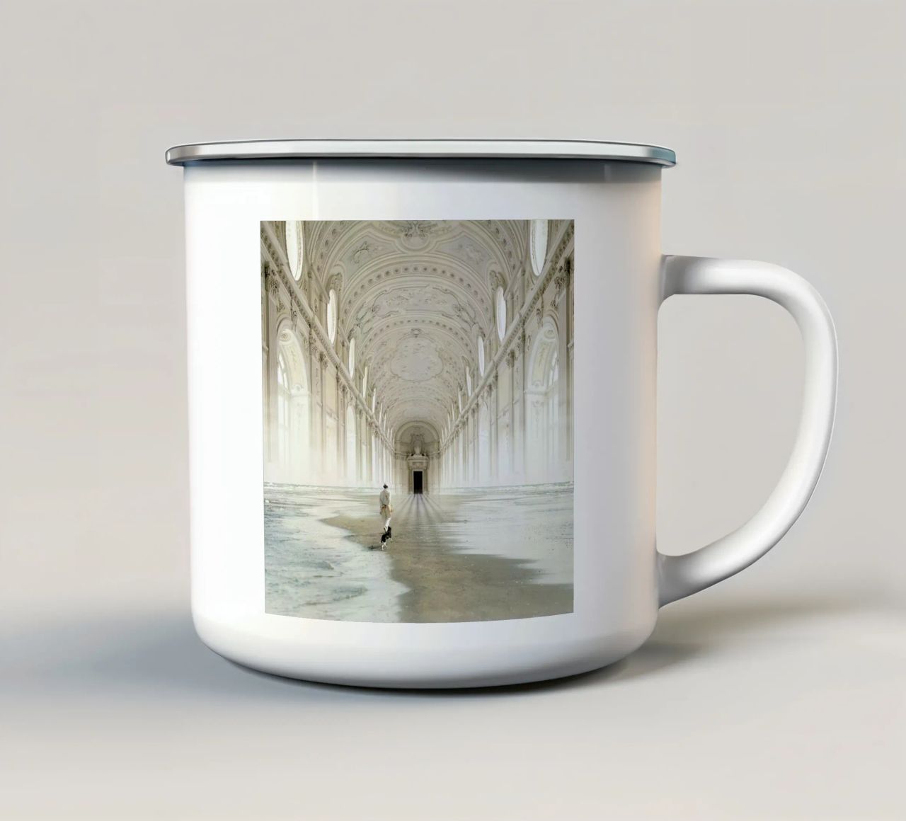 The Line enamel mug by Eugene Soloviev
