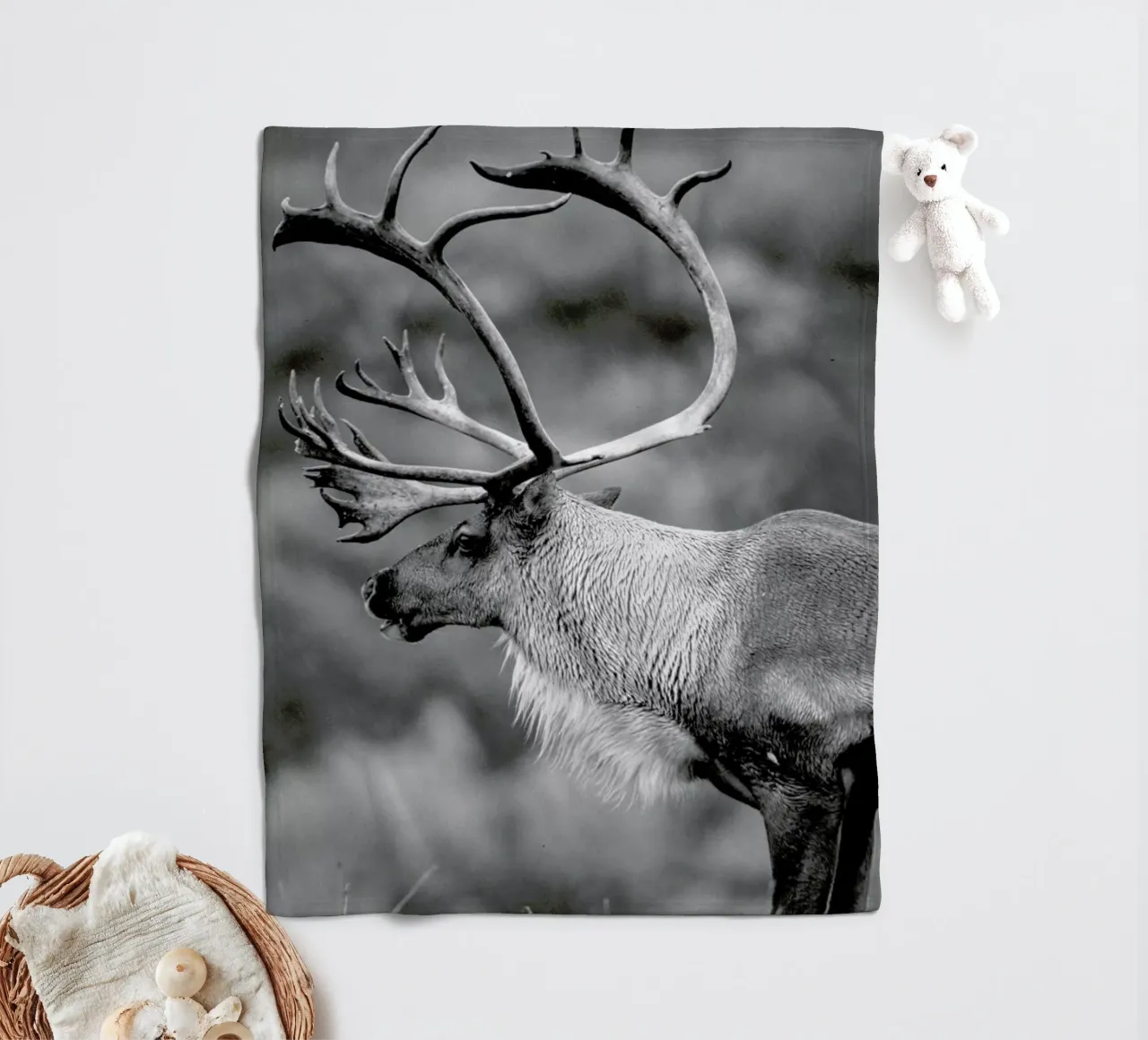 Caribou fleece blanket by Natural Kingdom