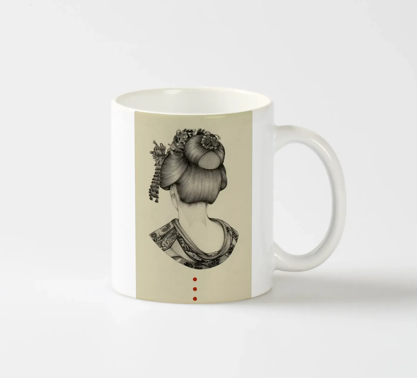 Demure 2 ceramic mug by The White Deer