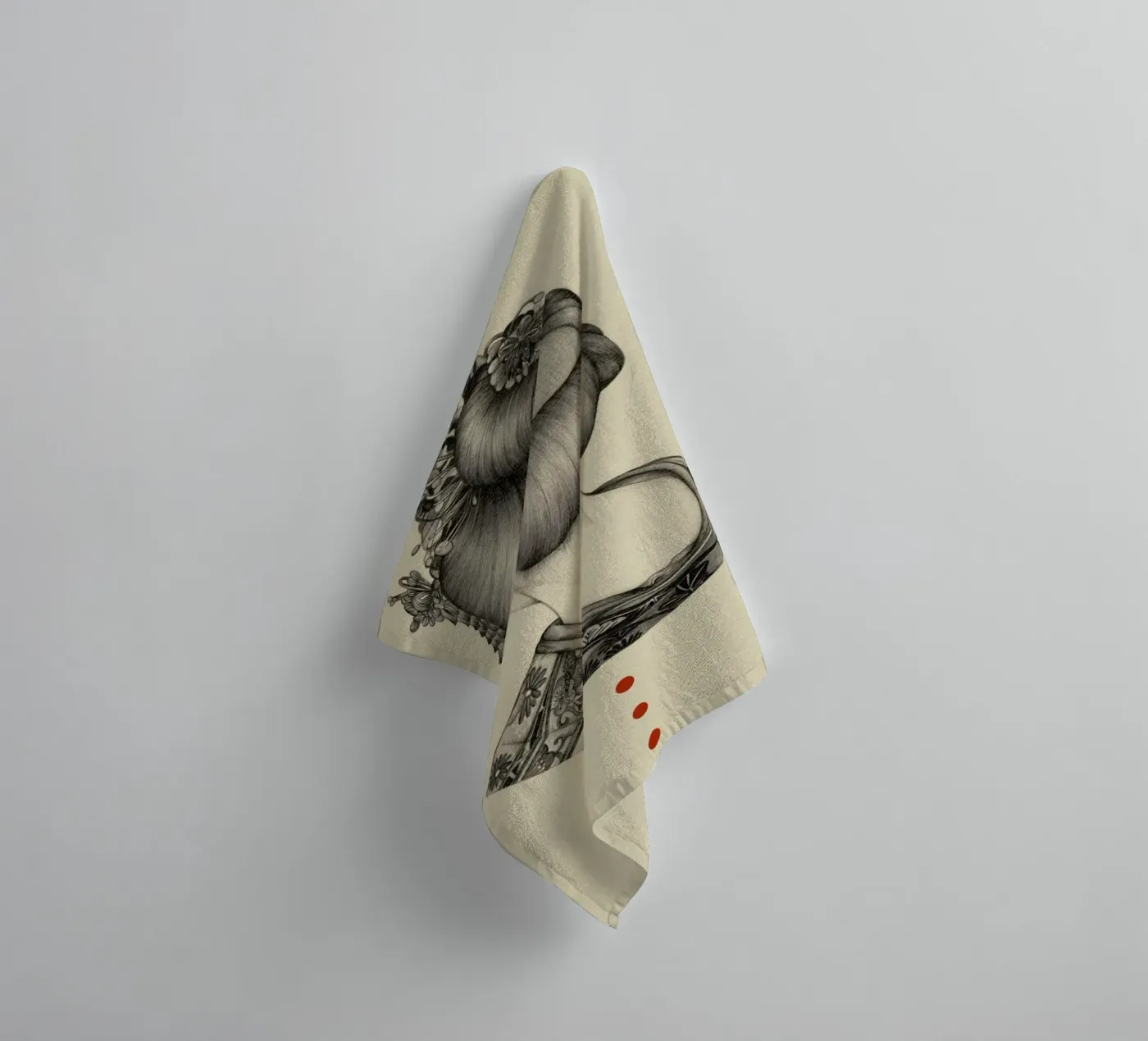 Demure 2 badhanddoek van The White Deer