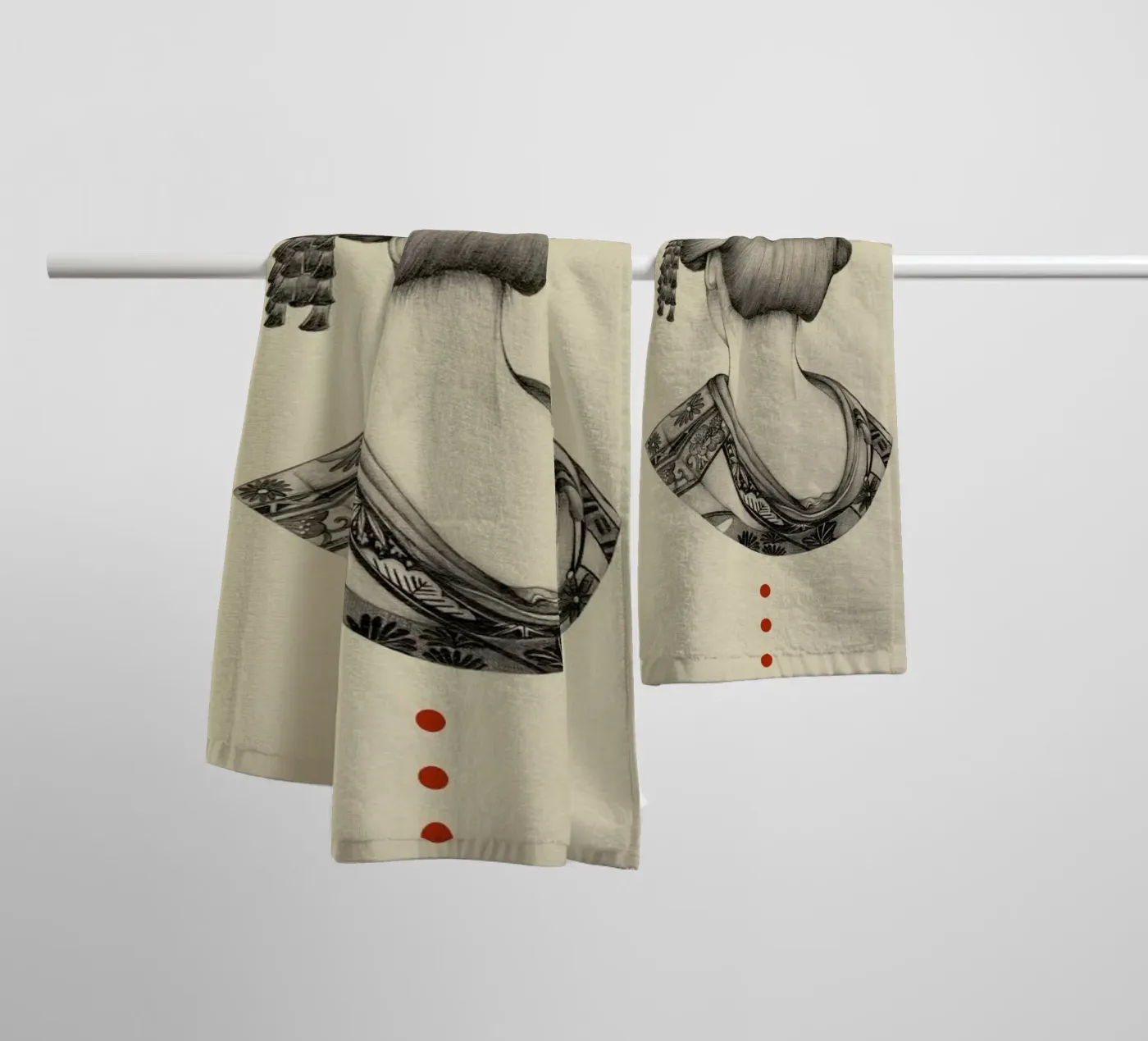 Demure 2 badhanddoek van The White Deer