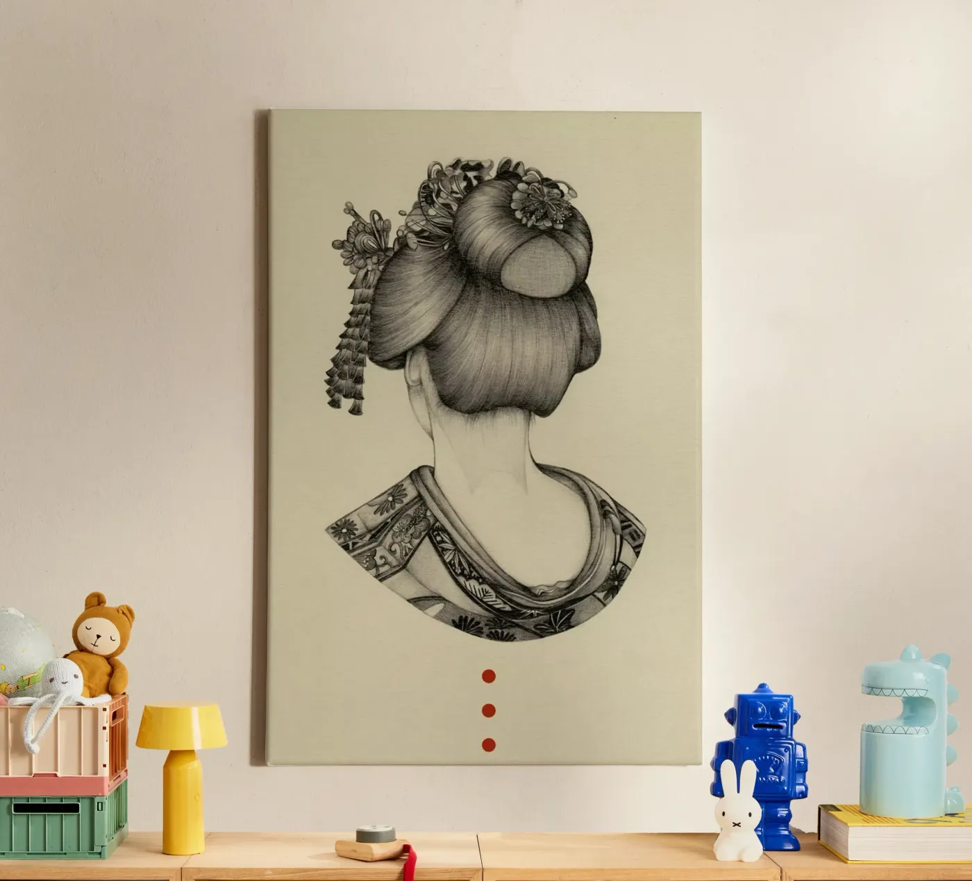 Demure 2 canvas by The White Deer