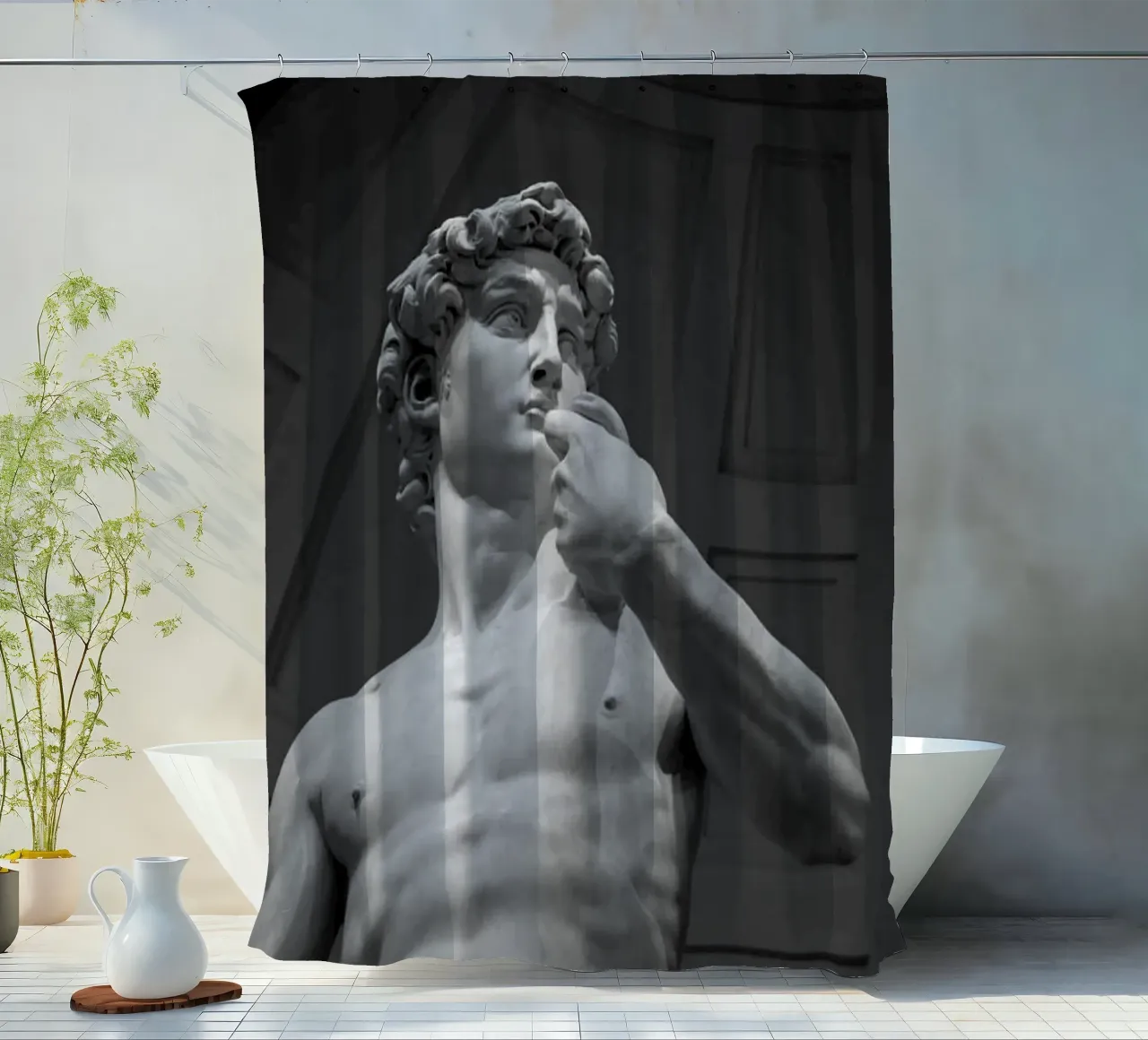 michelangelo Duschvorhang von Trending Art Company