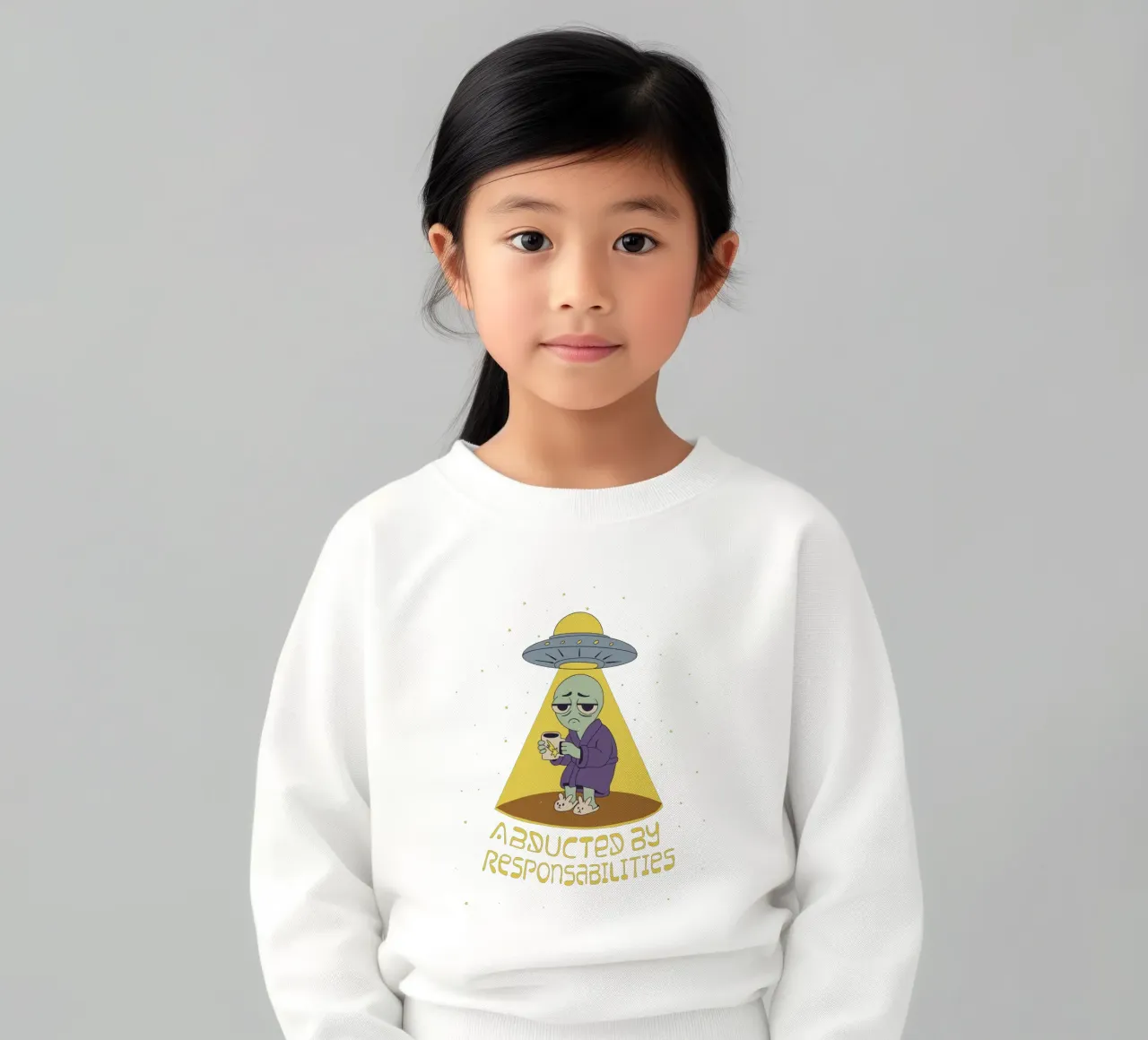 Abducted by responsabilities kids sweatshirt by Loobs