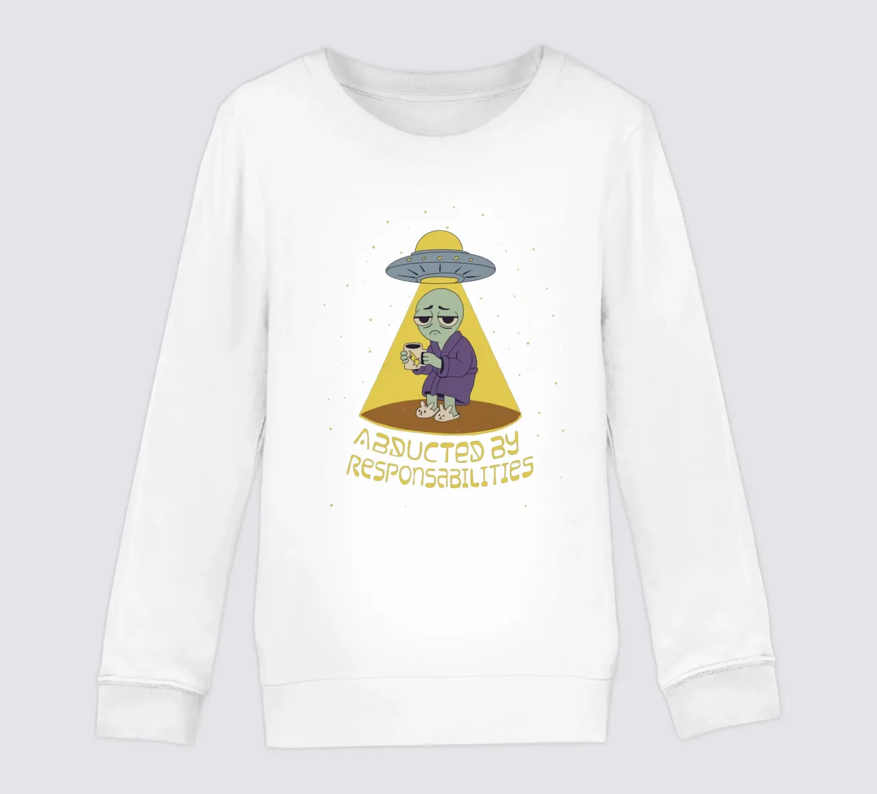 Abducted by responsabilities kids sweatshirt by Loobs