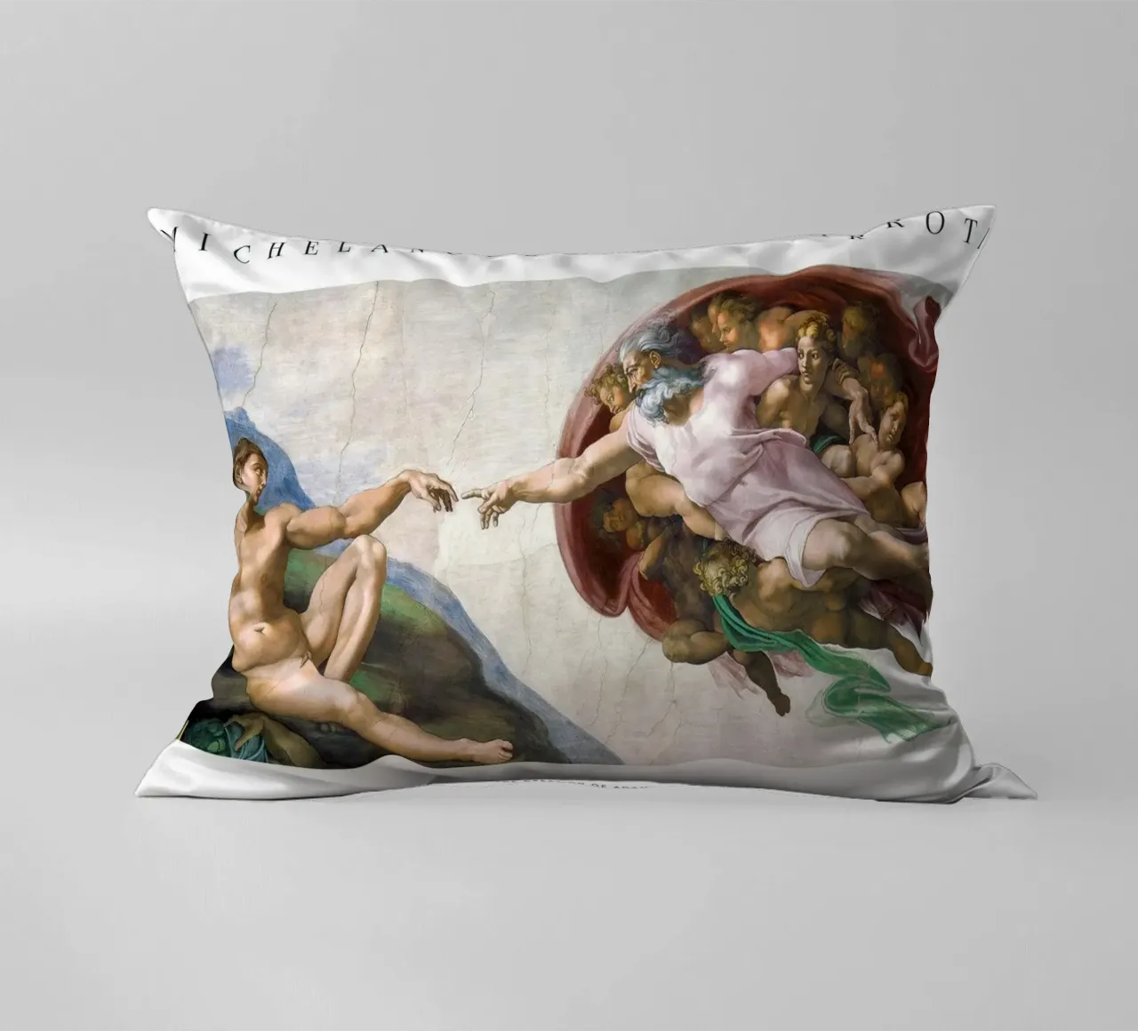 michelangelo - The Creation of adam Kissen von Trending Art Company