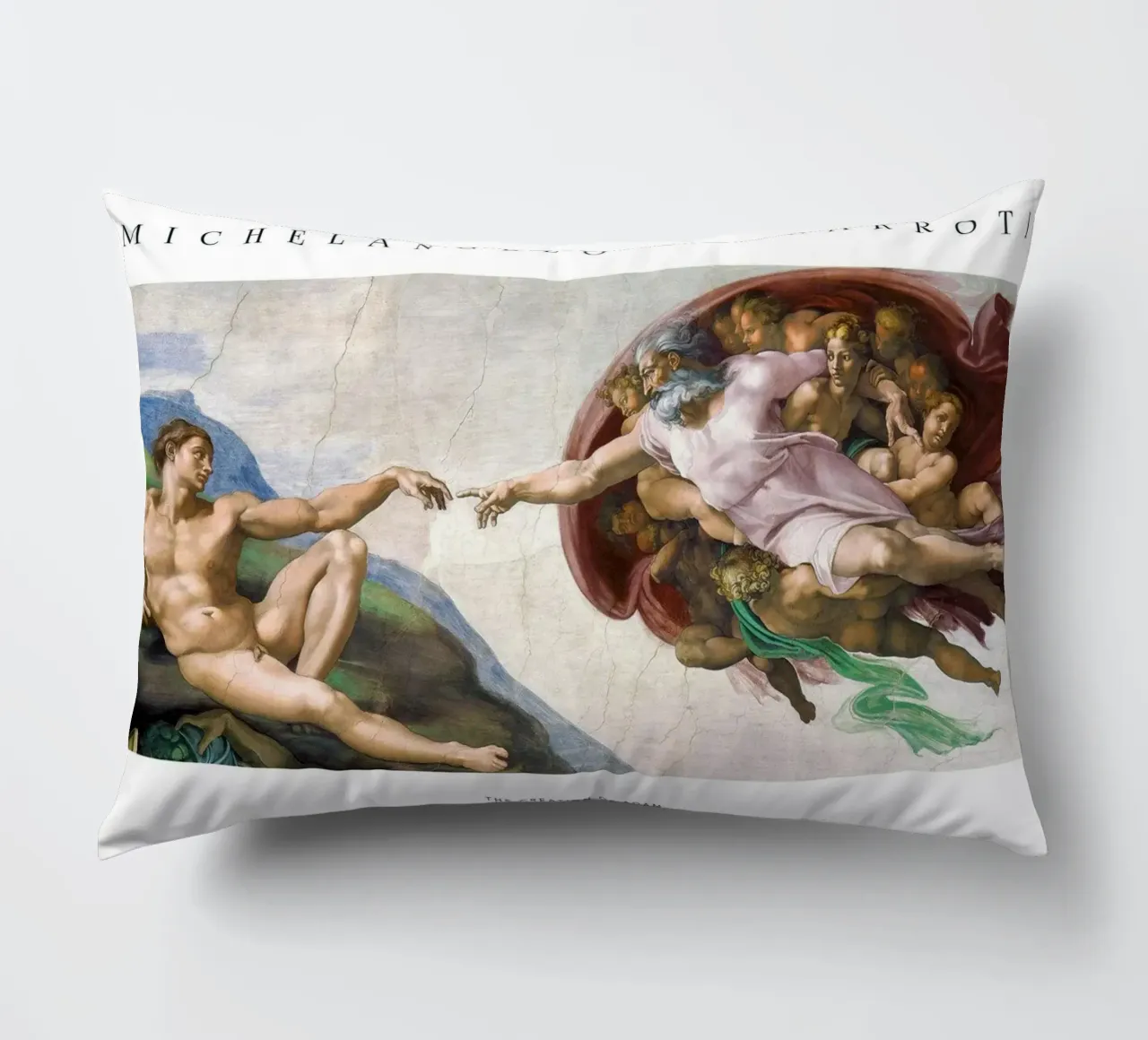 michelangelo - The Creation of adam Kissen von Trending Art Company