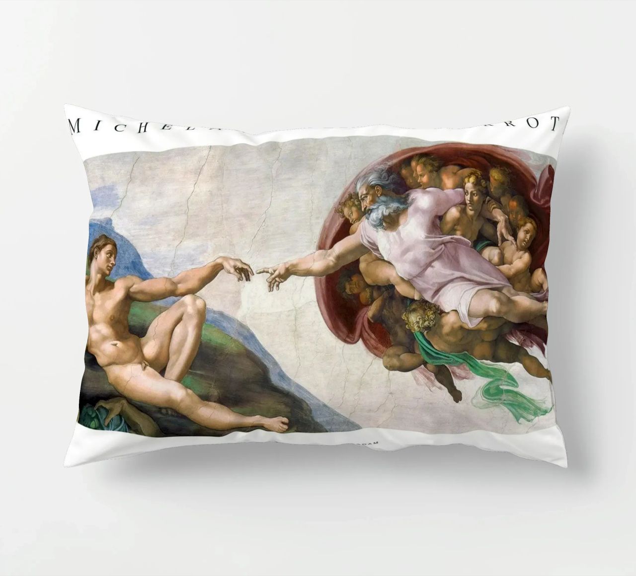 michelangelo - The Creation of adam cuscino da Trending Art Company
