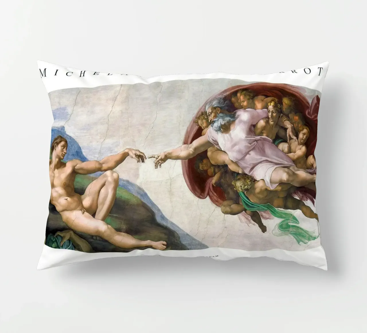 michelangelo - The Creation of adam coussin de Trending Art Company