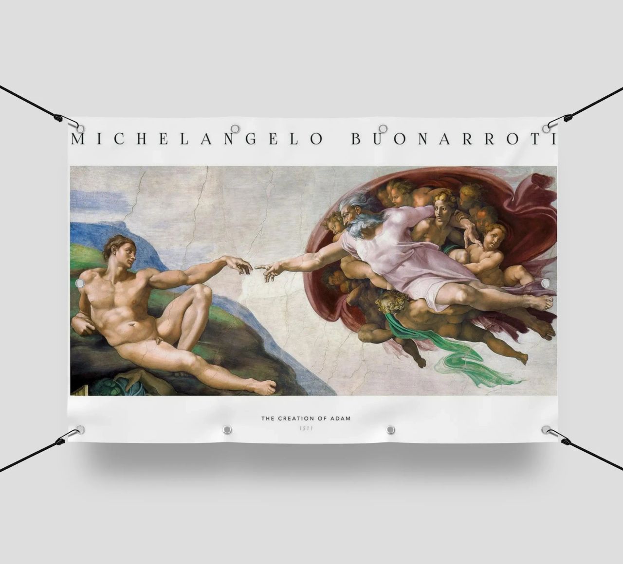 michelangelo - The Creation of adam telo in pvc da Trending Art Company