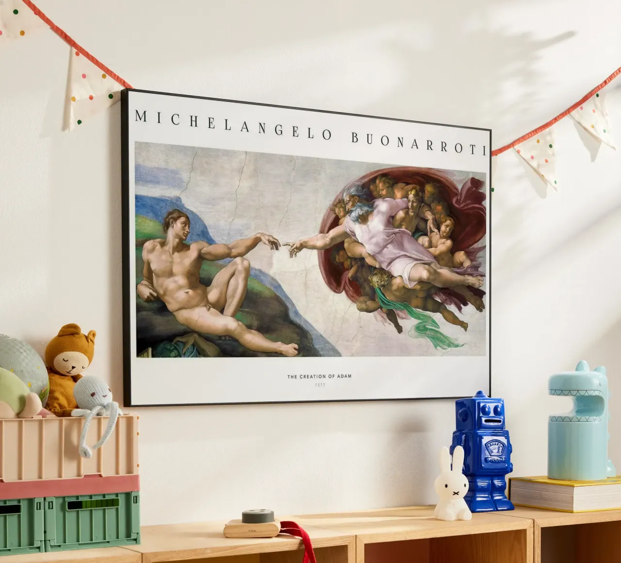 michelangelo - The Creation of adam alluminio dibond da Trending Art Company