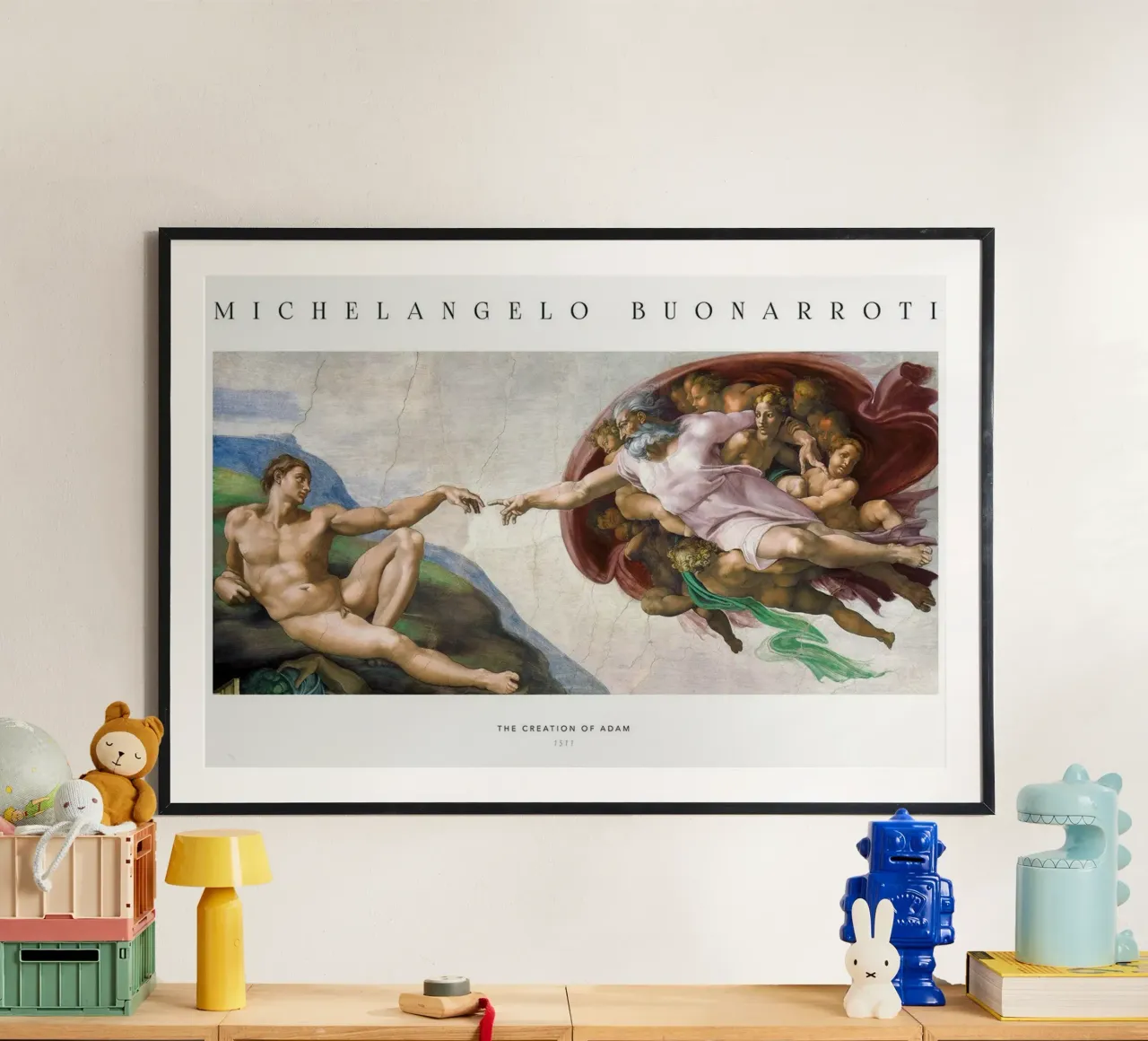 michelangelo - The Creation of adam carta hahnemühle da Trending Art Company