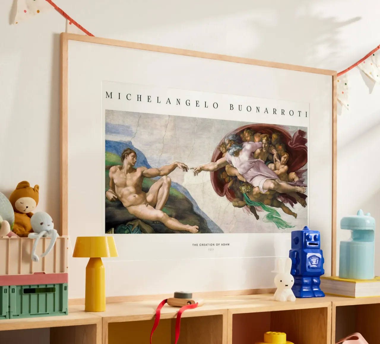 michelangelo - The Creation of adam hahnemühle van Trending Art Company