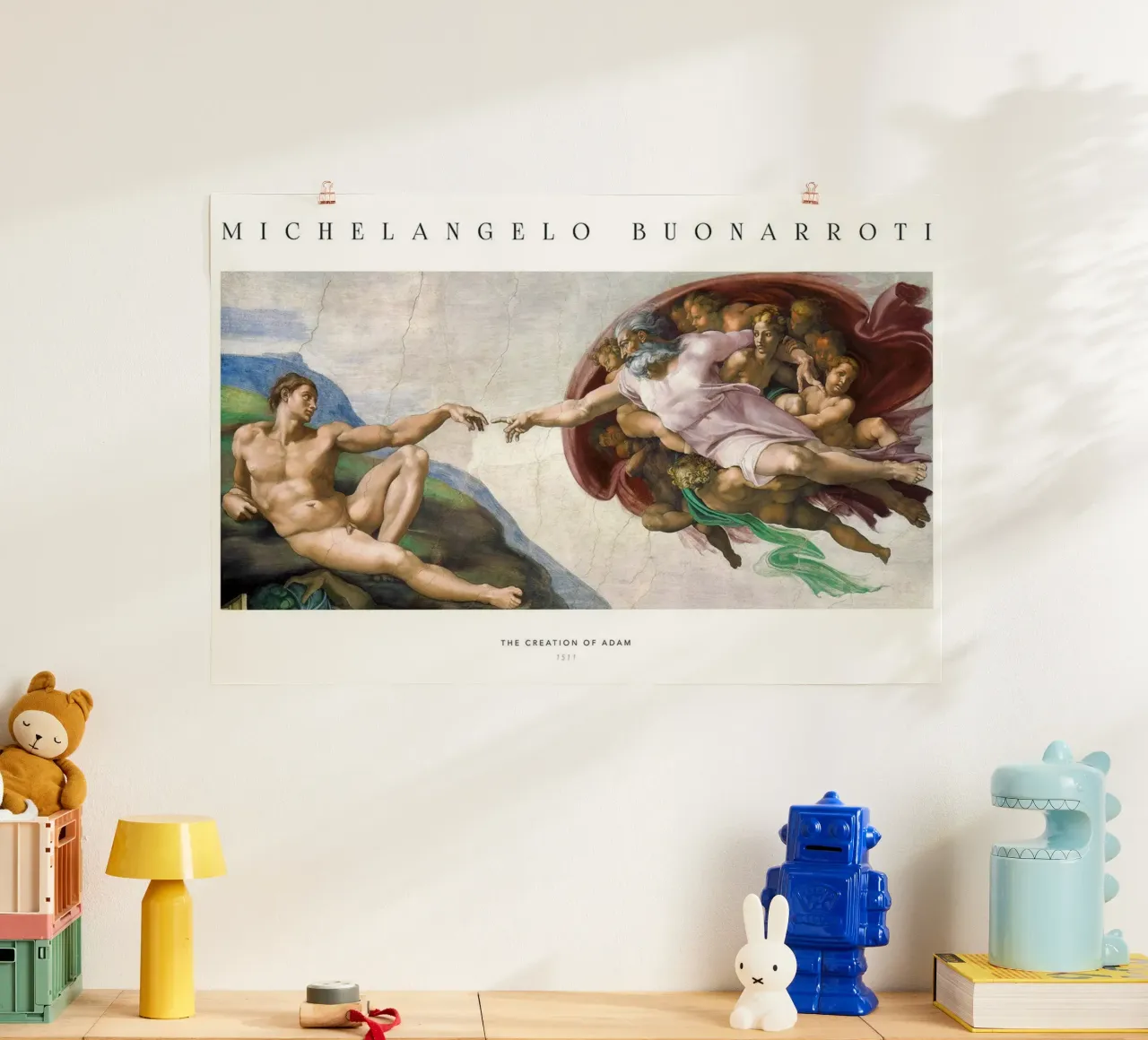 michelangelo - The Creation of adam carta hahnemühle da Trending Art Company