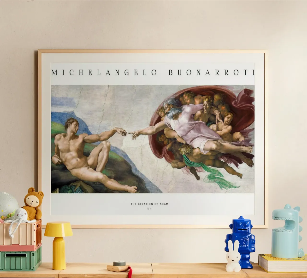 michelangelo - The Creation of adam carta hahnemühle da Trending Art Company