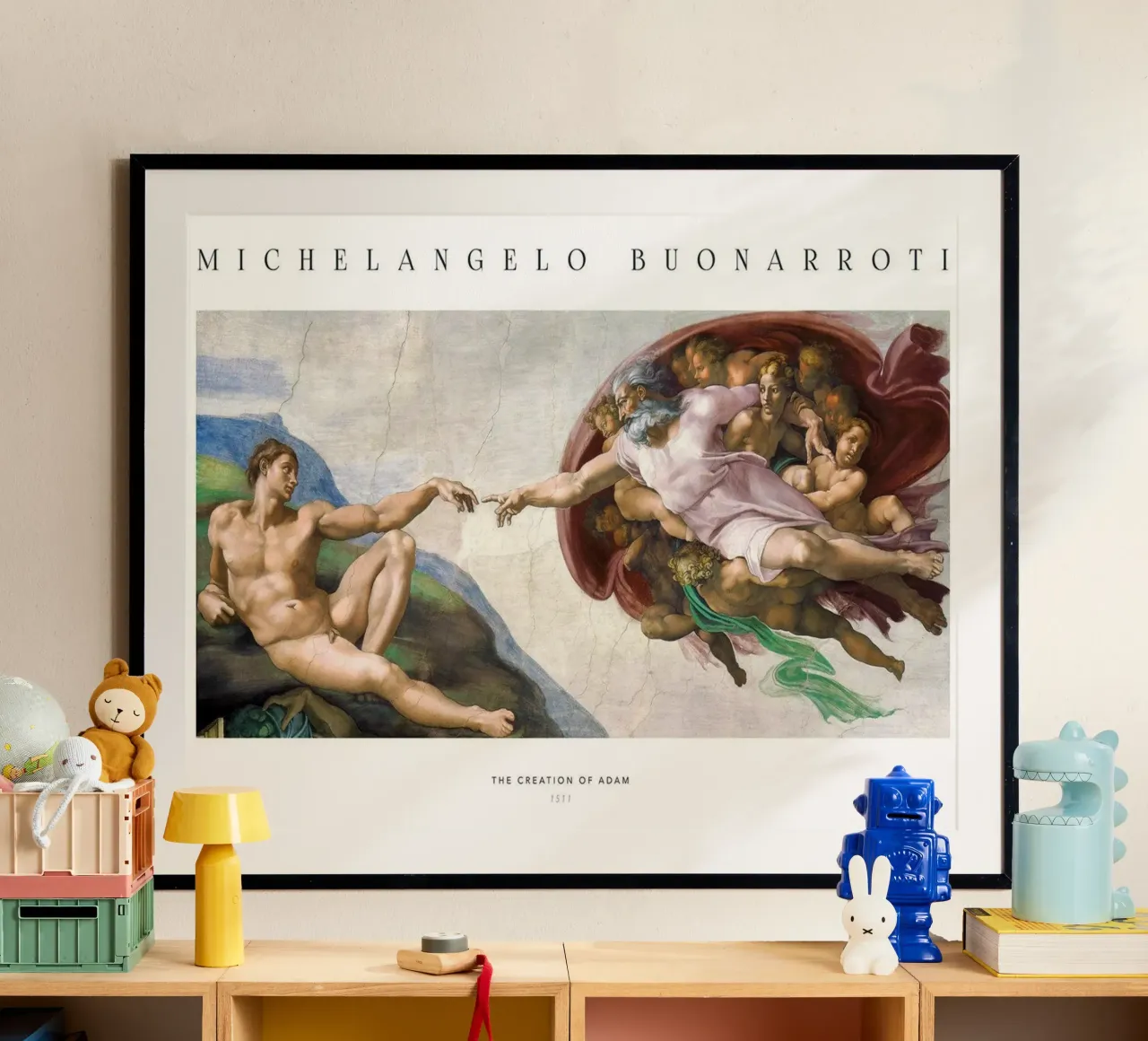 michelangelo - The Creation of adam carta hahnemühle da Trending Art Company