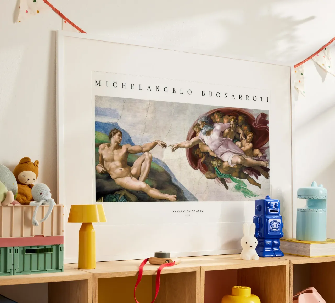 michelangelo - The Creation of adam carta hahnemühle da Trending Art Company