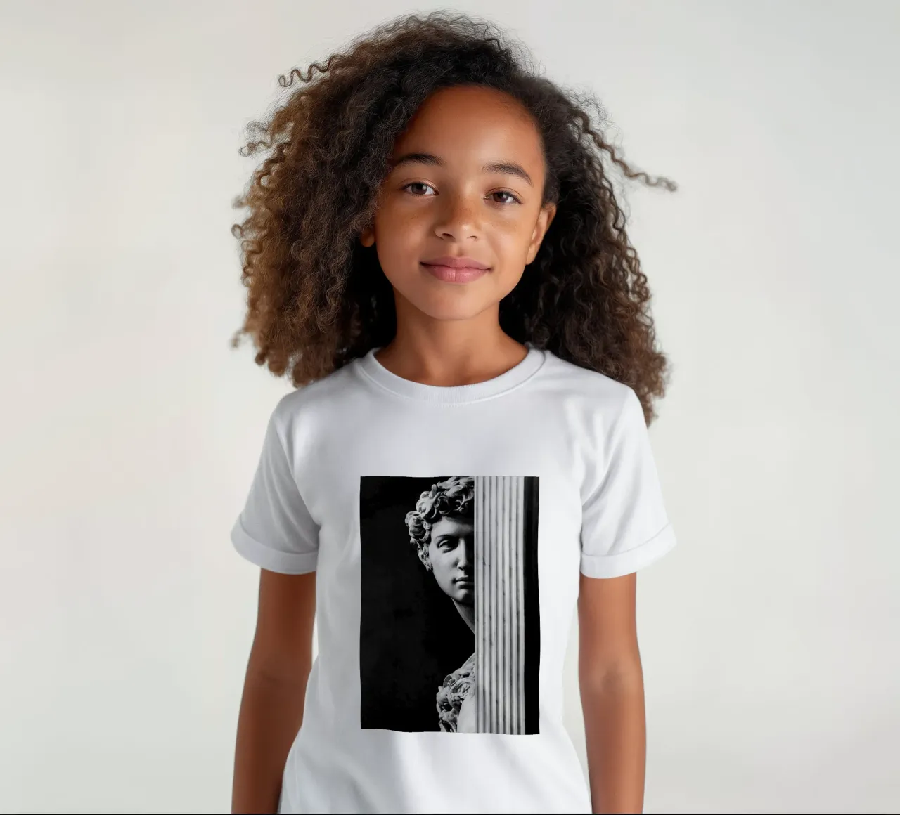 michelangelo - david kids t-shirt by Trending Art Company