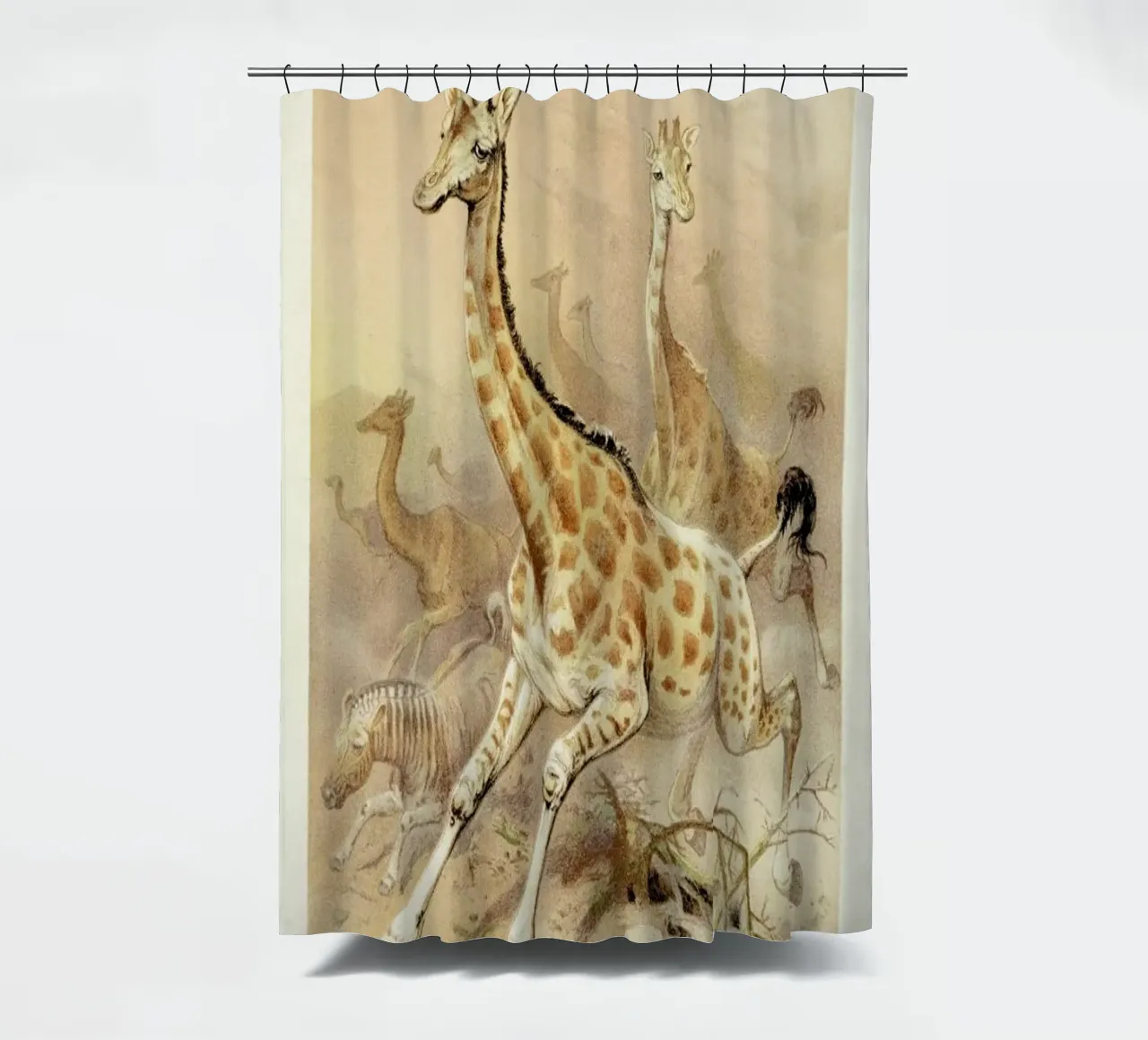 Racing Giraffes tenda da doccia da Flora & Fauna