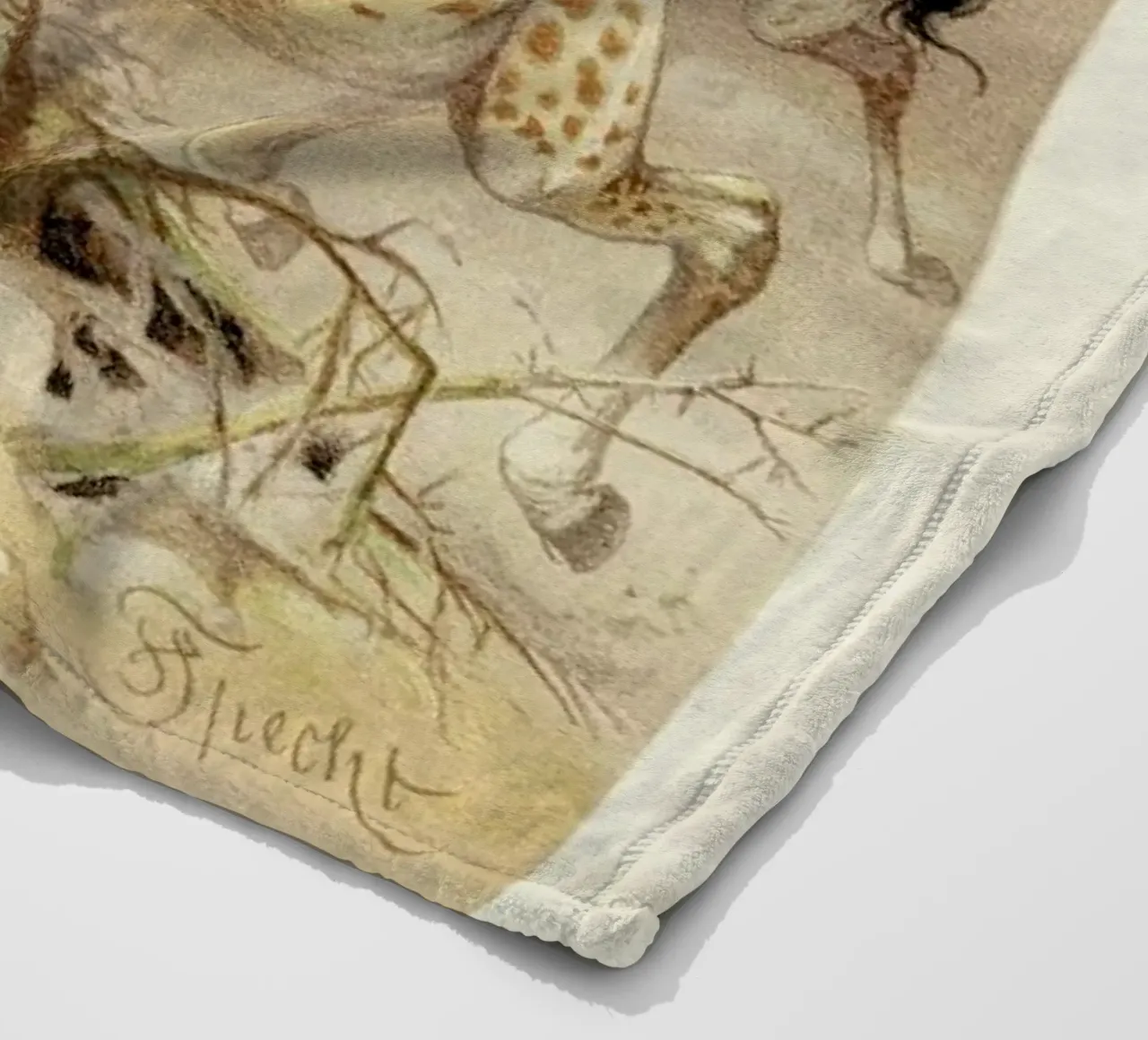 Racing Giraffes fleece blanket by Flora & Fauna