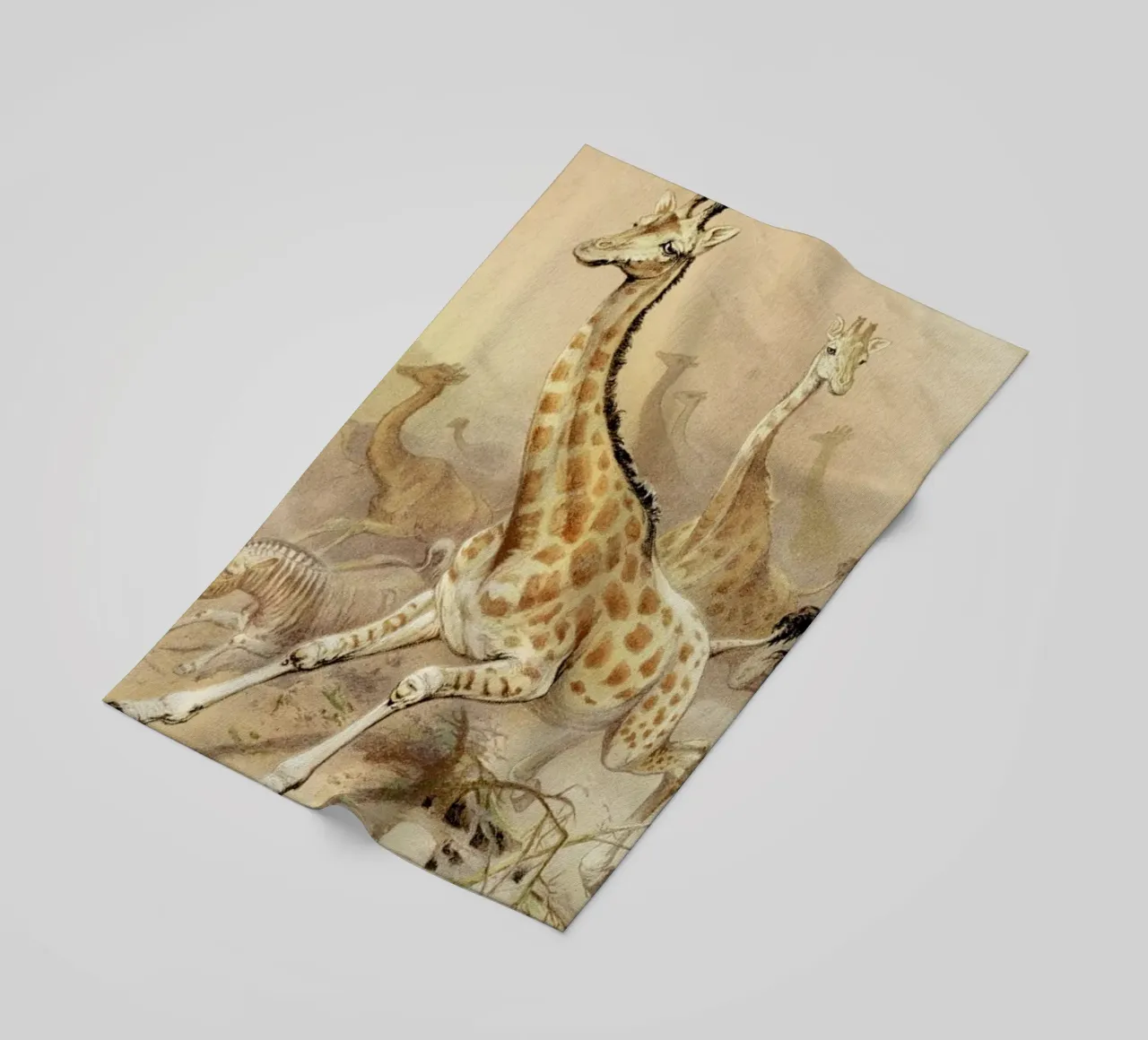 Racing Giraffes telo mare da Flora & Fauna