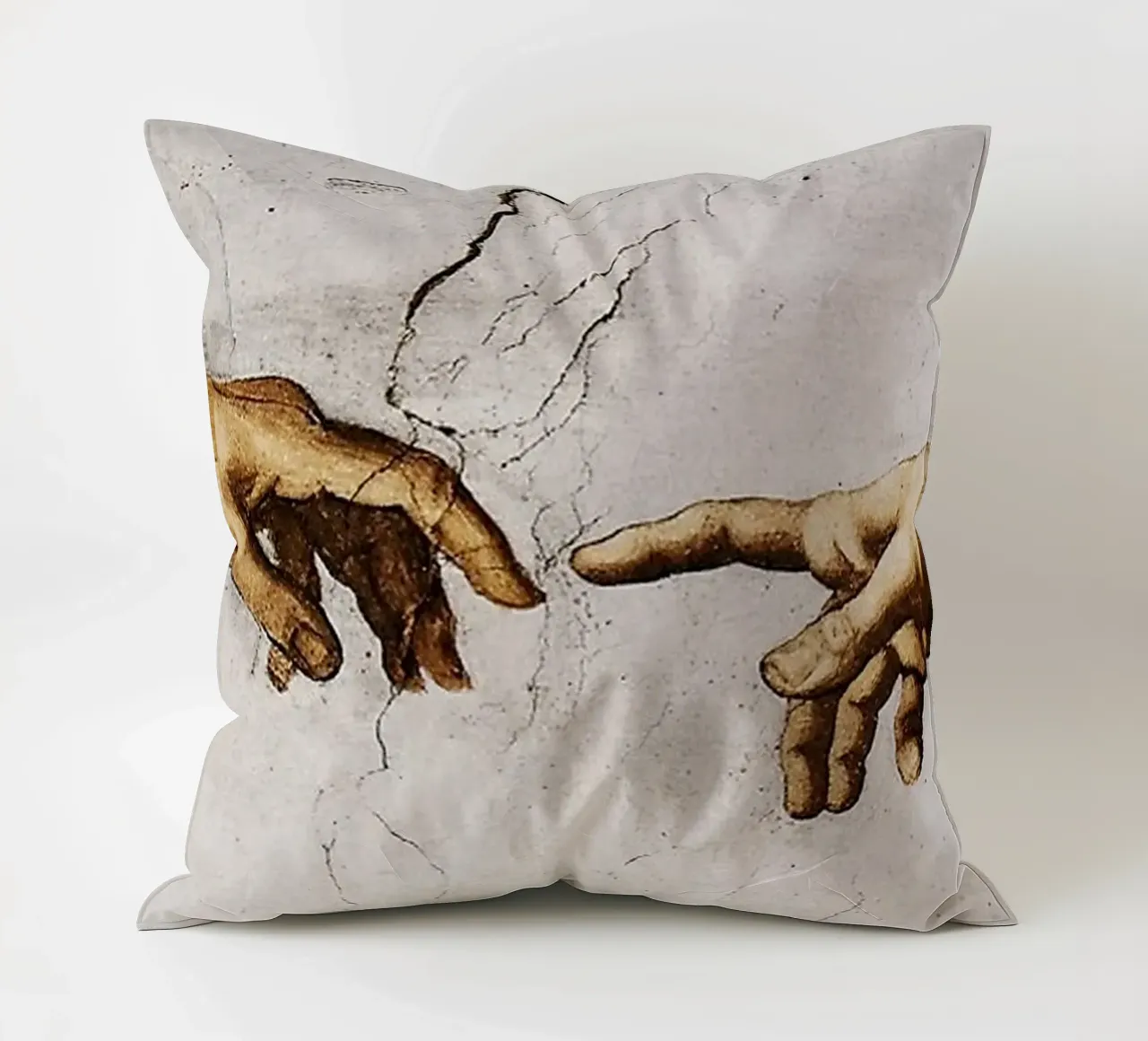 Michelangelo - Hands cuscino da Trending Art Company