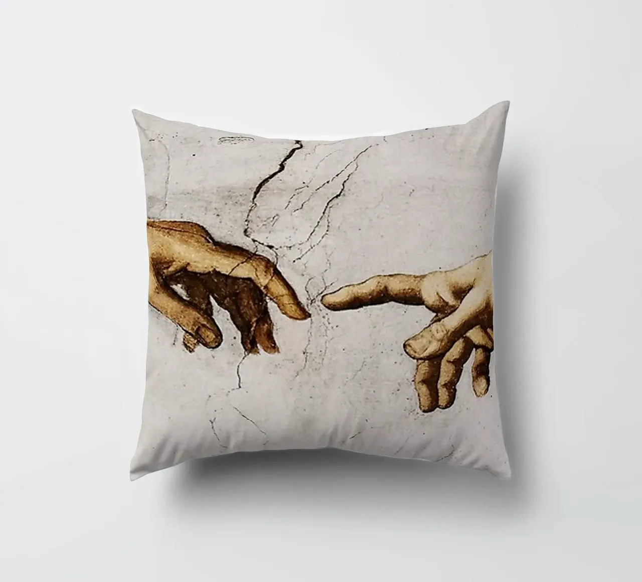 Michelangelo - Hands cuscino da Trending Art Company