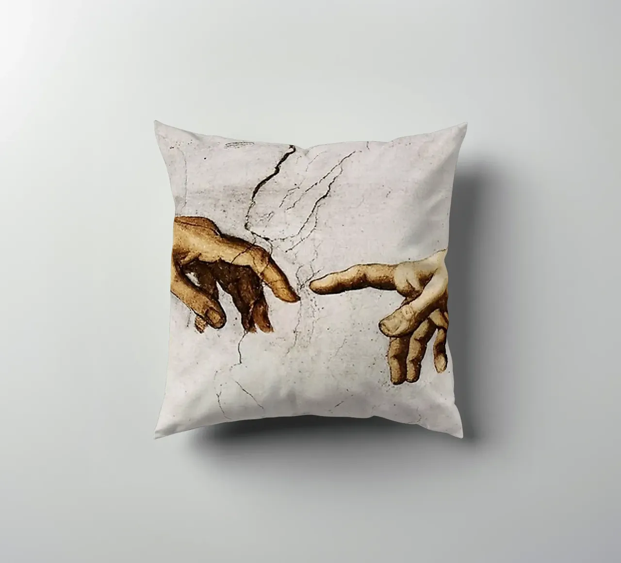 Michelangelo - Hands cuscino da Trending Art Company