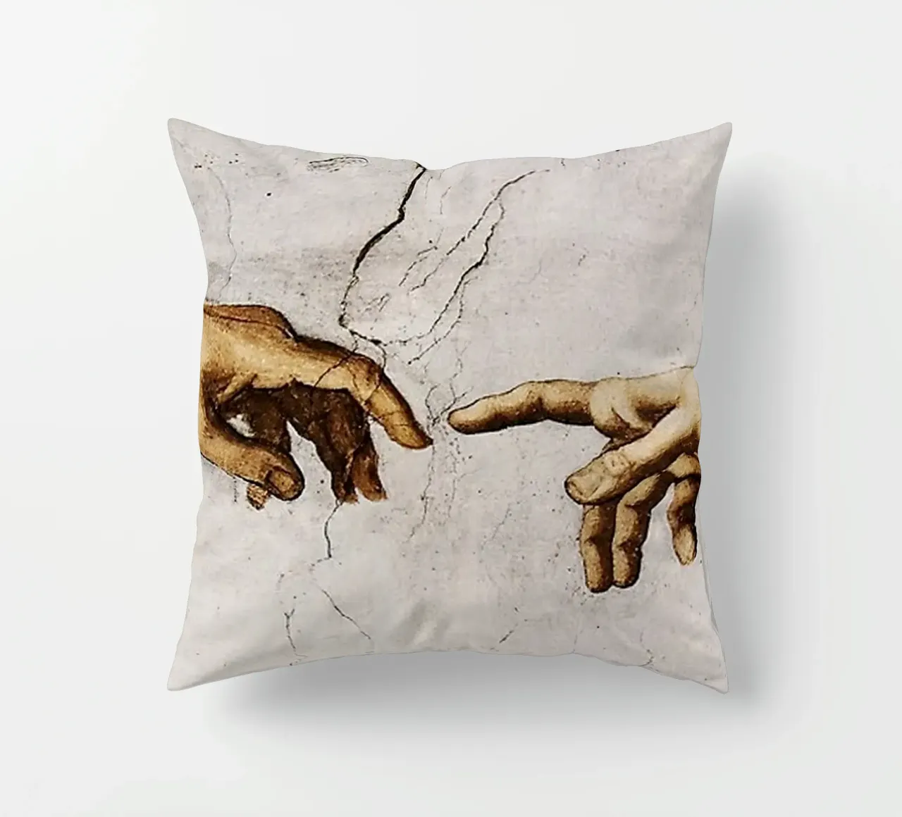Michelangelo - Hands cuscino da Trending Art Company