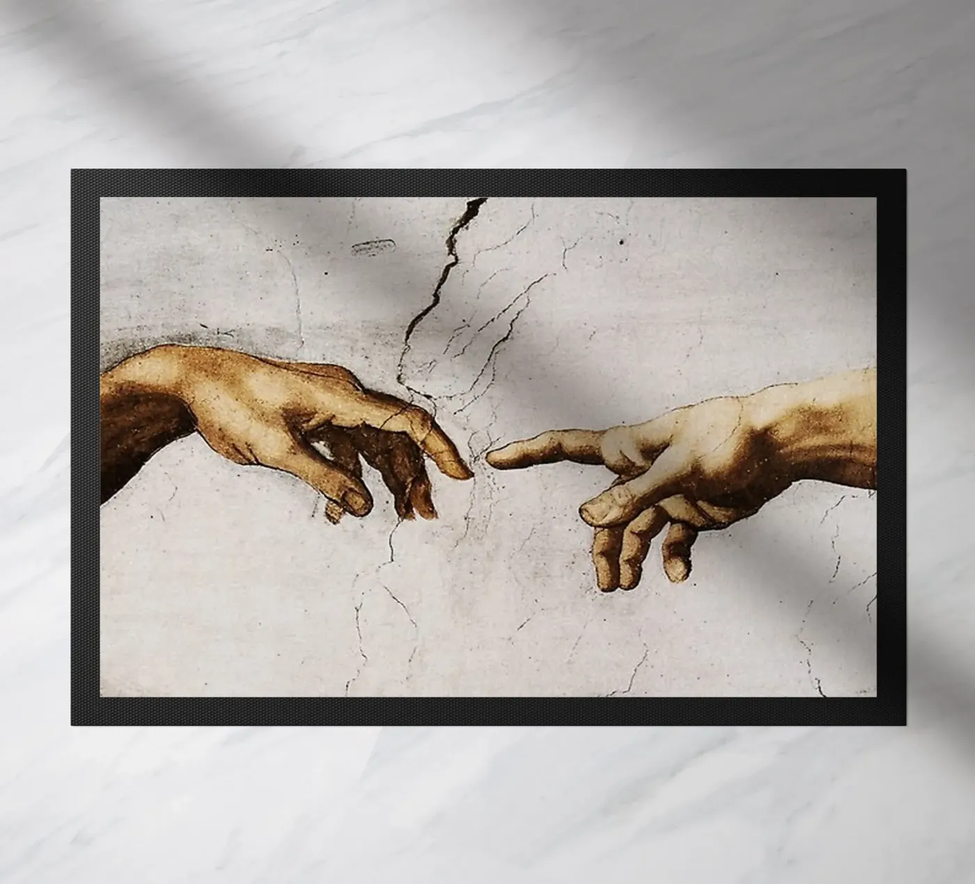 Michelangelo - Hands deurmat van Trending Art Company