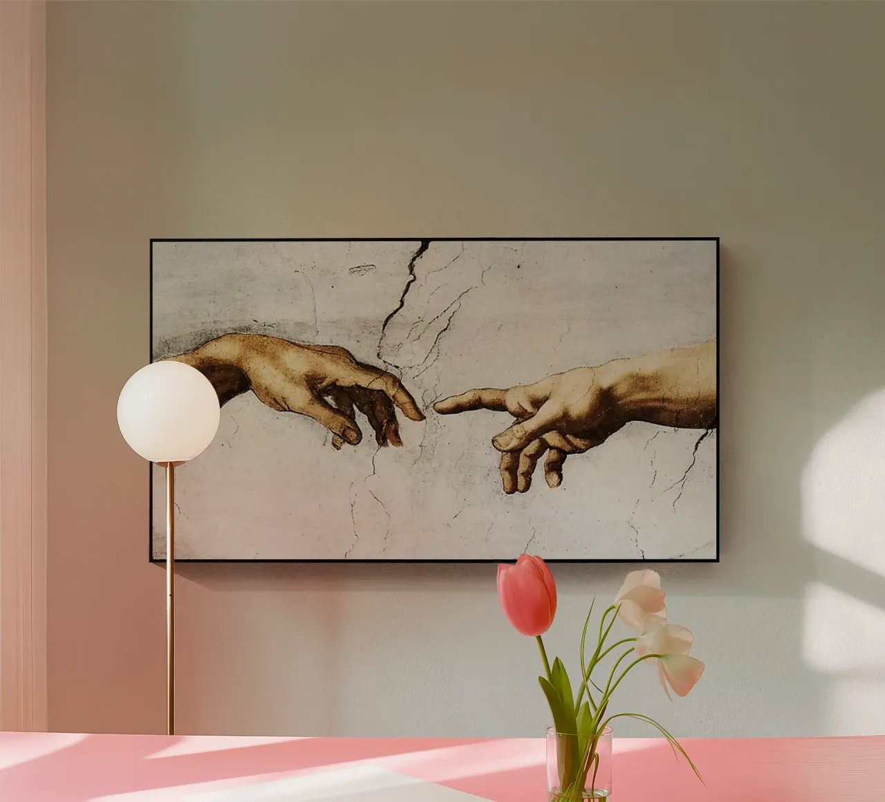 Michelangelo - Hands plexiglass da Trending Art Company
