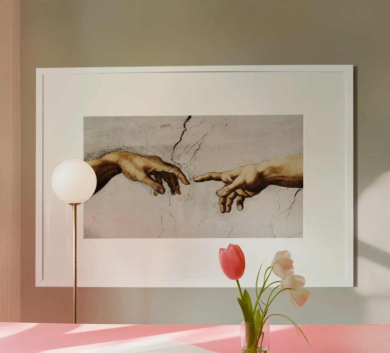 Michelangelo - Hands carta hahnemühle da Trending Art Company