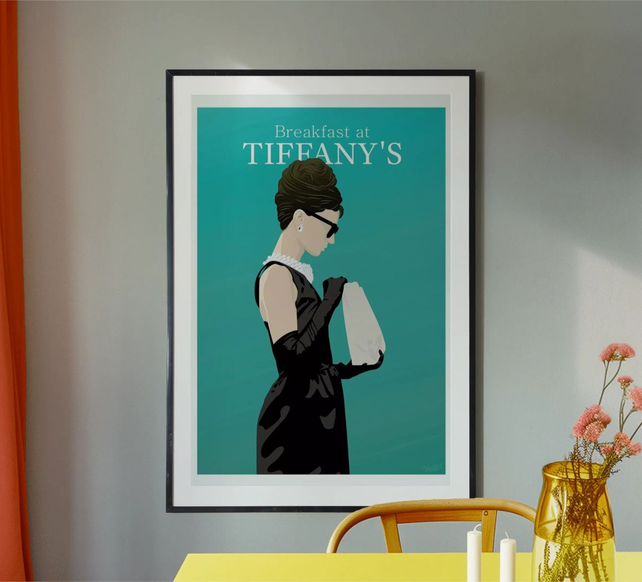 Breakfast at Tiffany's poster with plastic frame by Gallery Print and Art Limited