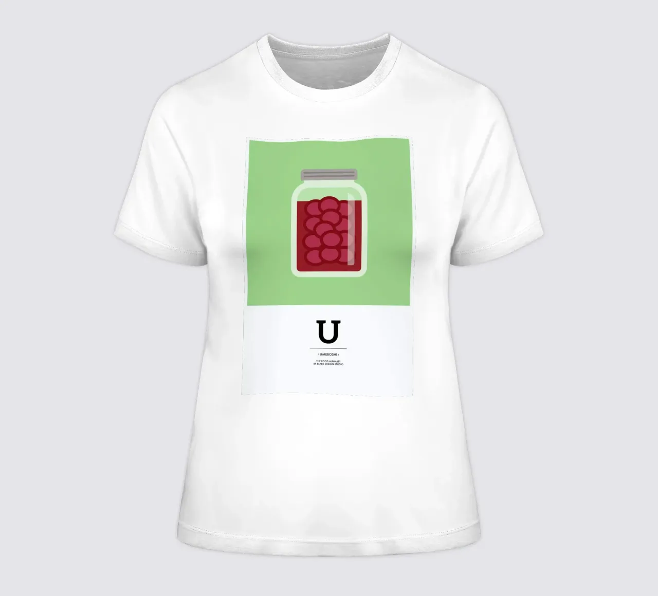 „The Food Alphabet“ - U like Umeboshi Frauen T-Shirt von BLAEK Design Studio