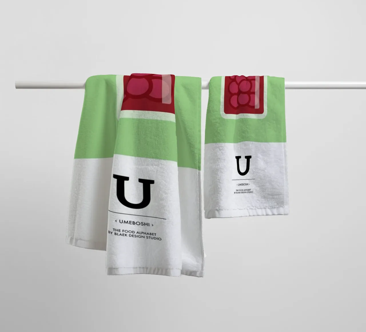 „The Food Alphabet“ - U like Umeboshi asciugamano da bagno da BLAEK Design Studio