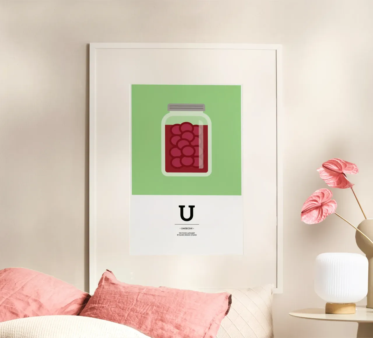 „The Food Alphabet“ - U like Umeboshi carta hahnemühle da BLAEK Design Studio