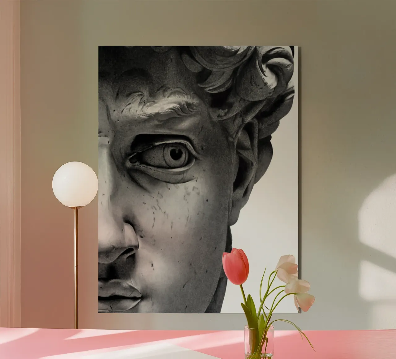 Michelangelo - DAVID alluminio dibond da Trending Art Company