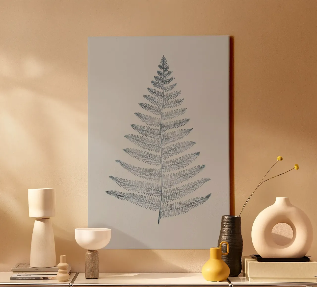 Botanica Minimalistica No.1 tela con Cornice a cassetta da Kubistika