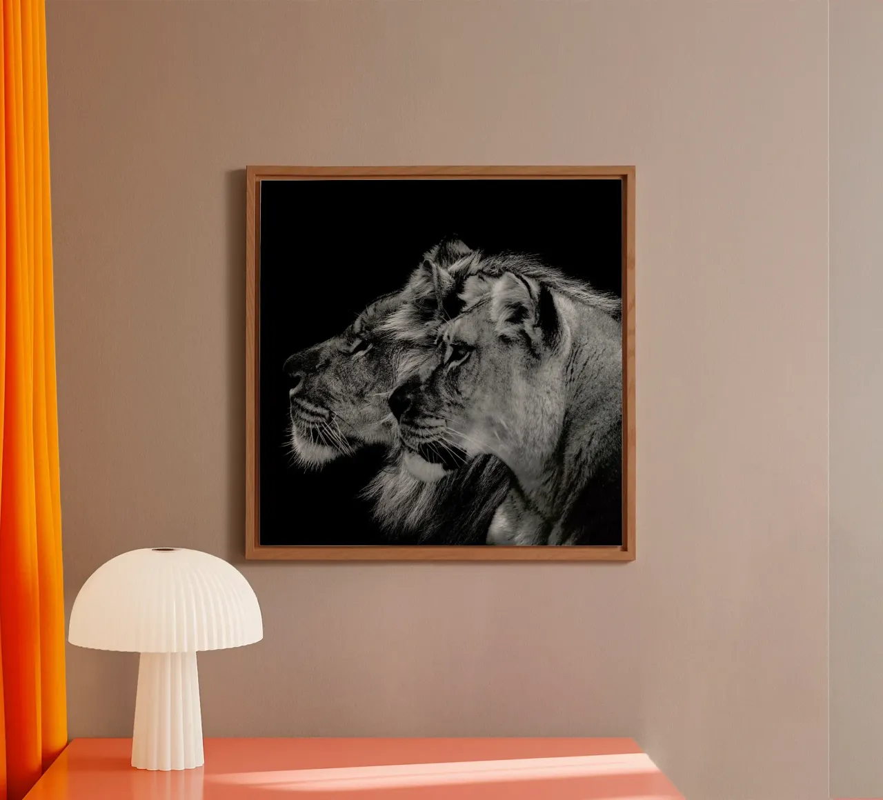 Lion Duo Profile by Lothare Dambreville forex plate by EyeEm Mobile GmbH