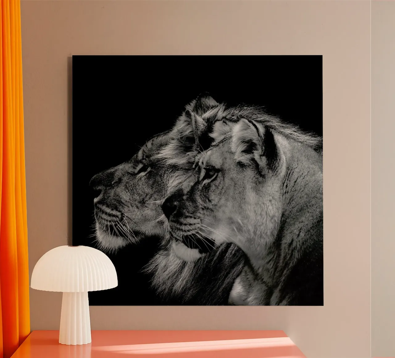 Lion Duo Profile by Lothare Dambreville forex plate by EyeEm Mobile GmbH