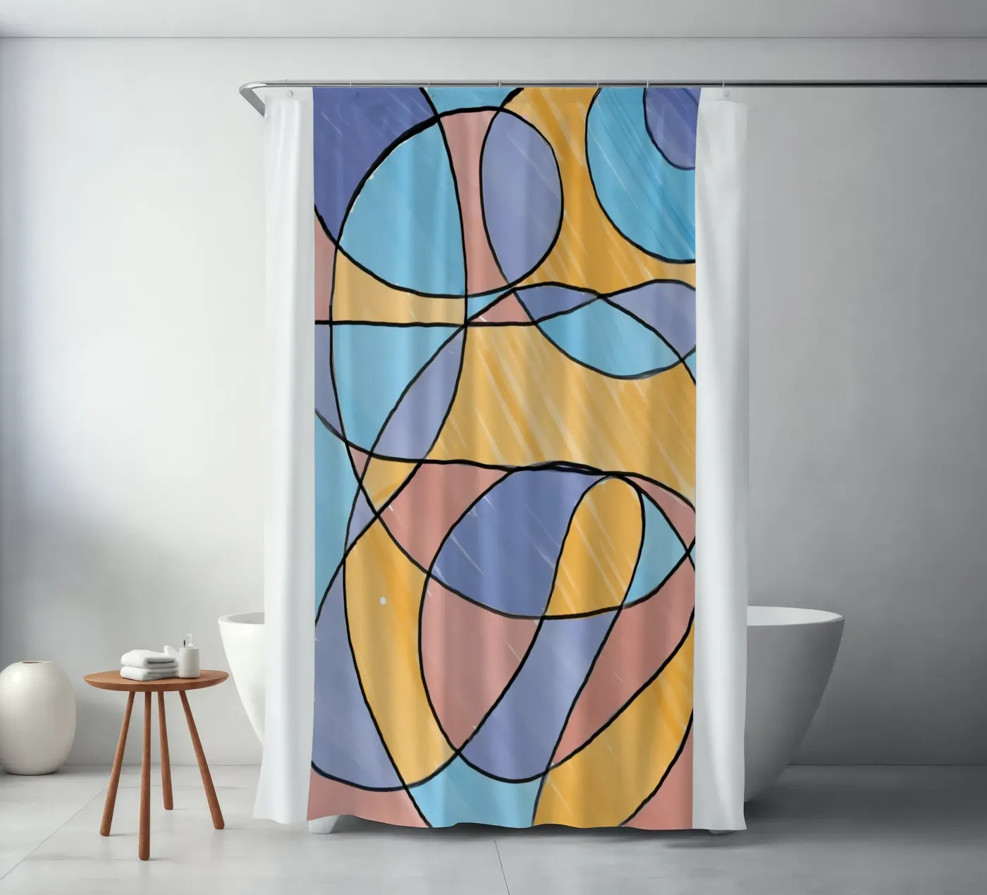 Structure shower curtain by KussisKunst
