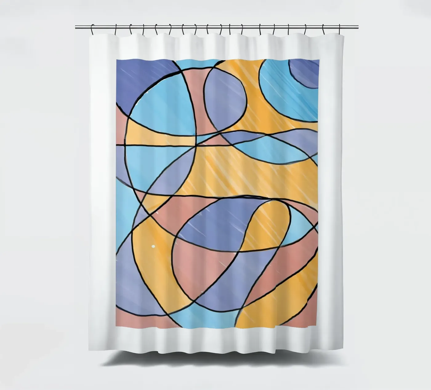 Structure shower curtain by KussisKunst