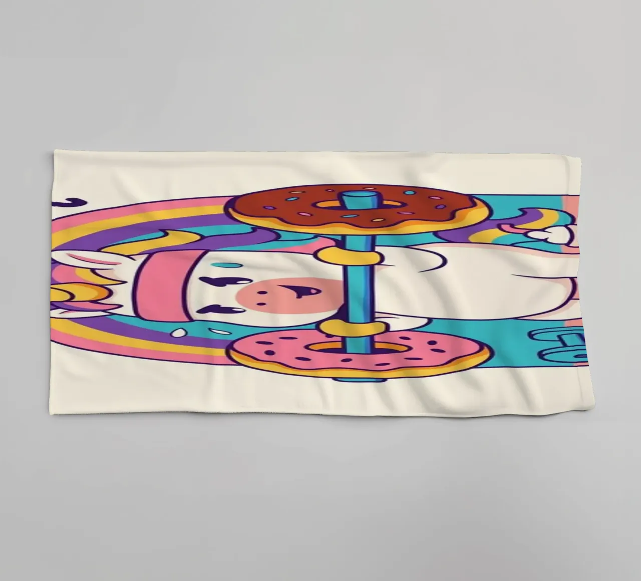 Train lile a Beast, snack like a Unicorn towel by Loobs