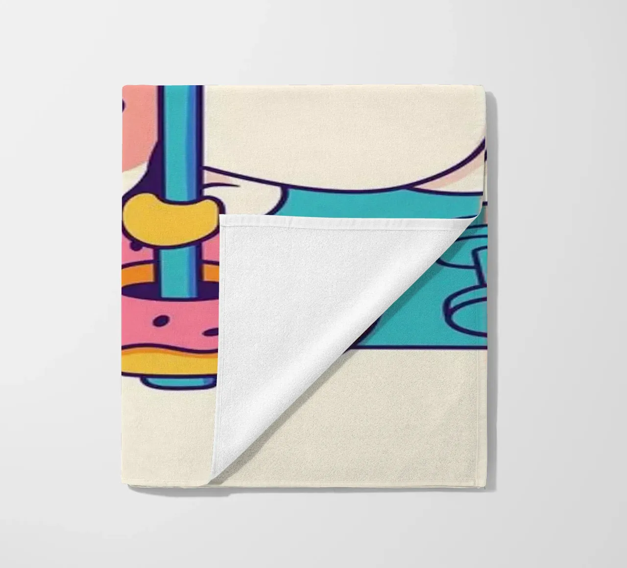Train lile a Beast, snack like a Unicorn beach towel by Loobs
