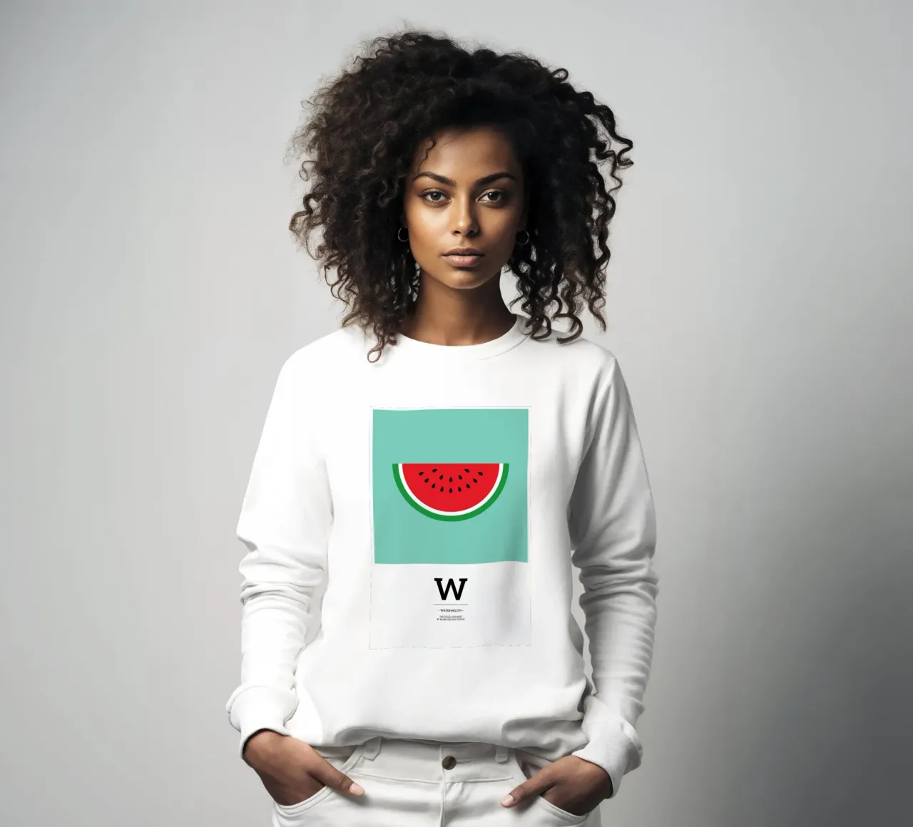 „The Food Alphabet“ - W like Watermelon felpa da BLAEK Design Studio